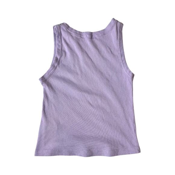 American Vintage Lilac ribbed tank with logo and Y2K  design Shabbychic size S - Picture 8 of 8